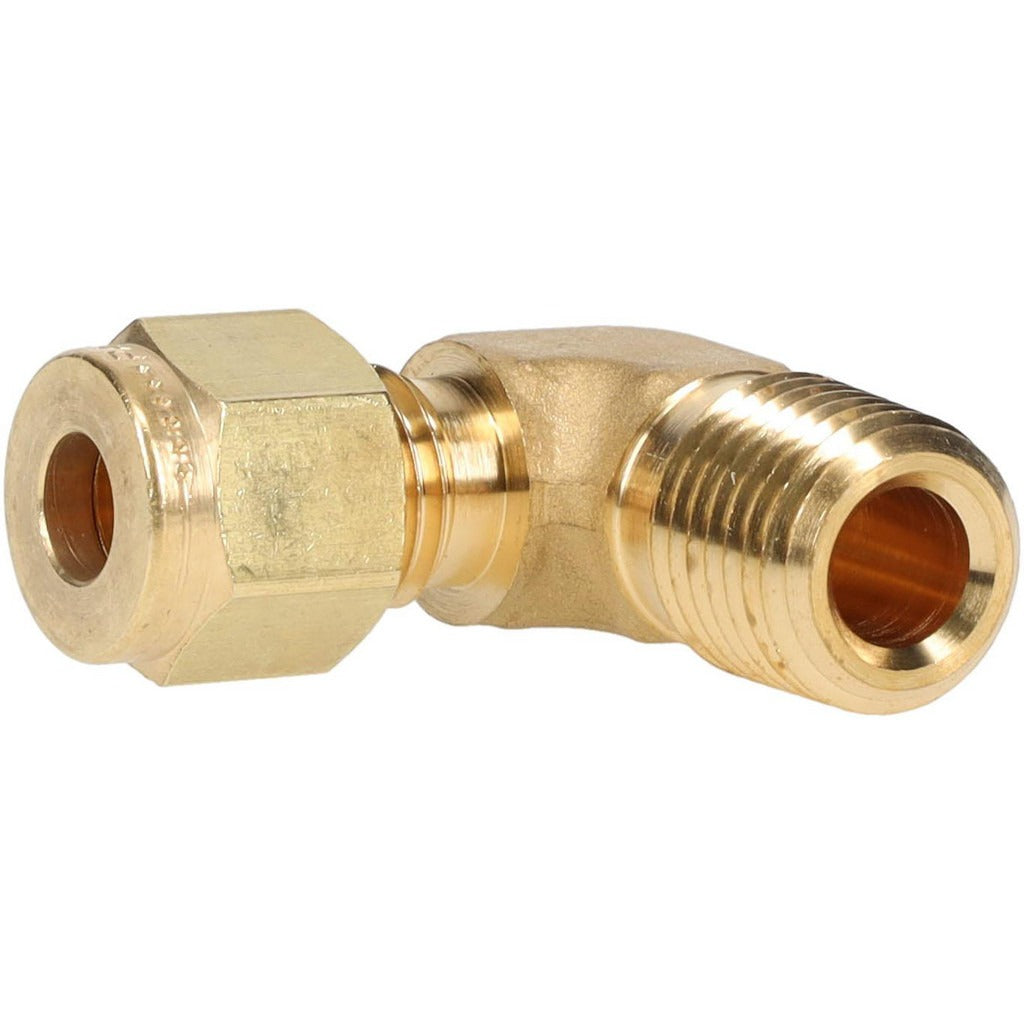 PARKER Parker 4-4 Cbz-b Compression Male Elbow Brass 1/4 in