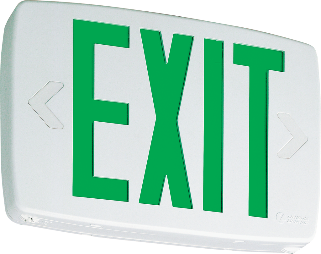 Lithonia Lighting LQMSW3G120/277ELNM6 LED Exit Sign w/Green Letters