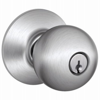 SCHLAGE Schlage Lock Co F80ORB626 Storeroom Lockset Satin Chrome