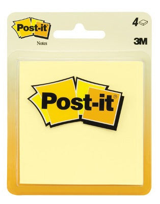 3M 3M Company 5400 Sticky Note Pads Yellow 3x3 in 4 Pack