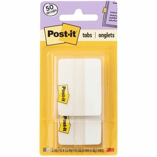 3M 3M MMM686F50WH Hanging File Folder Tabs 2in White 50pk