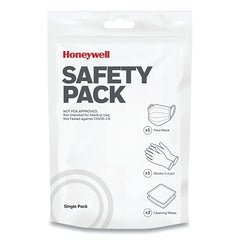 Honeywell North SAFETYPACK/CPD/01 Disposable Protection Kit Single-Use Includes 1 Surgical Mask 1 PR Non-Latex Gloves and 2 Wipes