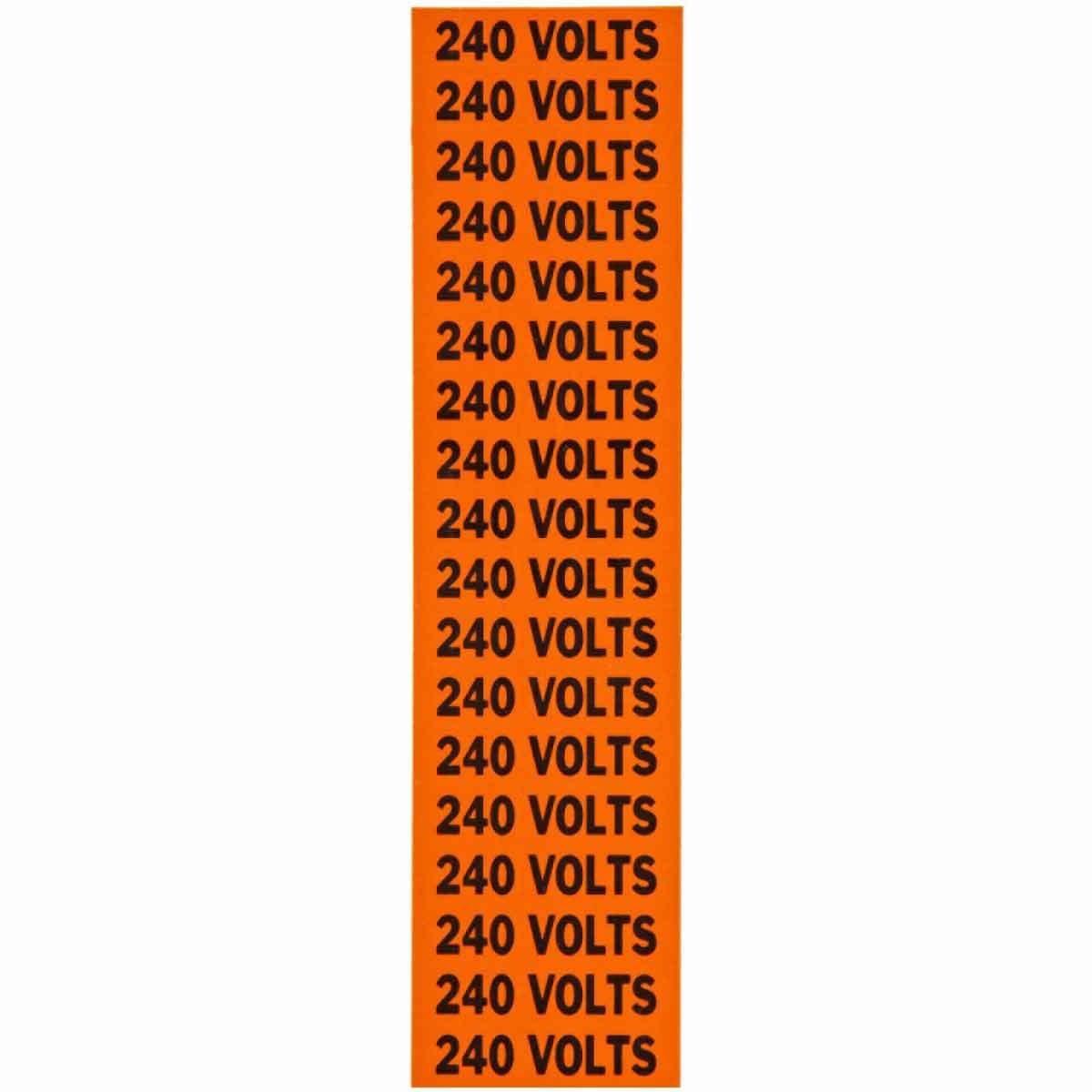 BRADY Brady 44310 Label B498 240 Volt (2.25 x 0.5 in / 18 per card)