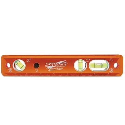 Swanson Tools TLL049M Lightning Aluminum Torpedo Magnetic Luminated Level 9 in L 3 Vials