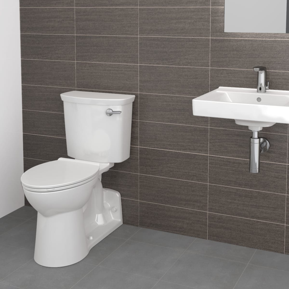 American Standard 209AA138.020 Yorkville 1.28 gpf Elongated 2 Piece Toilet in White