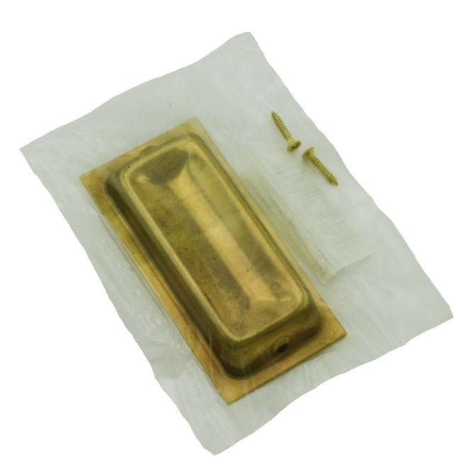 IVES Ives 227B3 Large Rectangular Flush Pull Bright Brass