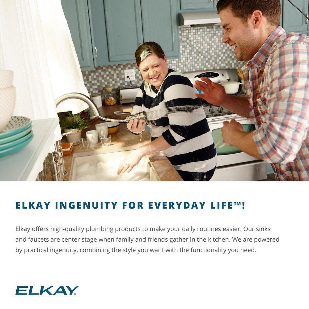 Elkay LR19183 Lustertone 19 x 18 in. 3-Hole Stainless Steel Single Bowl Drop-in Kitchen Sink