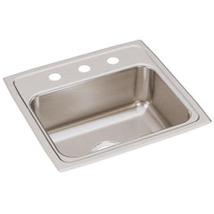 Elkay LR19183 Lustertone 19 x 18 in. 3-Hole Stainless Steel Single Bowl Drop-in Kitchen Sink