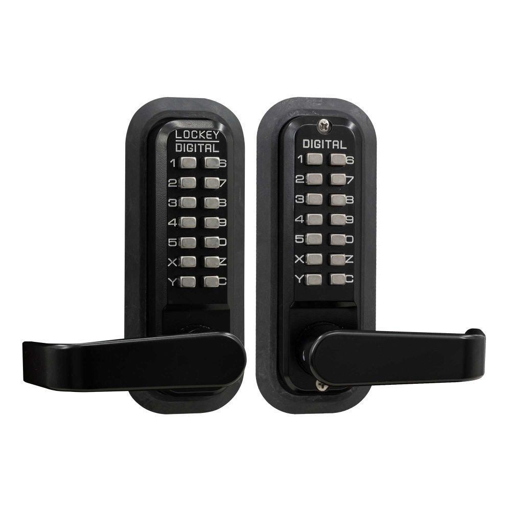 LOCKEY Lockey 2835JBMGDC Keyless Lever Lock Jet Black Marine Grade