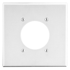 Hubbell PJ703W 2-Gang Single Receptacle Wallplate Mid-Size Replacement MPN