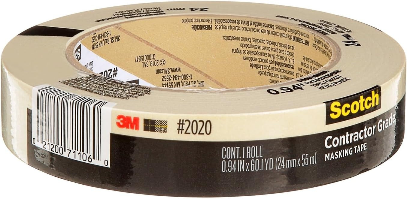 3M 3M MMM260024ARL Highland Economy Masking Tape 1 Inch x 60 Yards