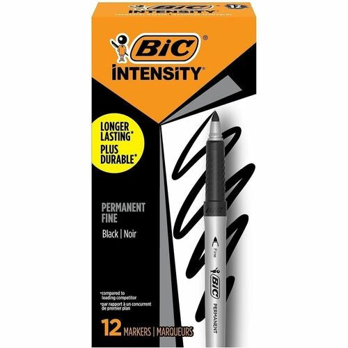 BIC Bic BICGPM11BKCT Fine Tip Retractable Permanent Marker 18ct