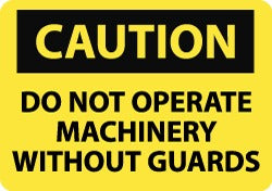 ACCUFORMNMC Accuformnmc C11AP Caution Machinery Guards Label 5x3 in