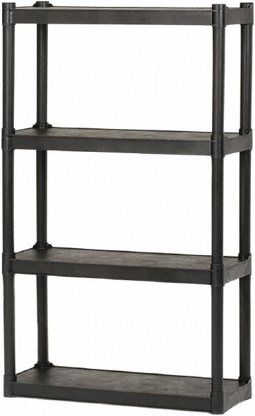 ABILITYONE Abilityone 7125016672785 Plastic Shelving 4 Shelves Black
