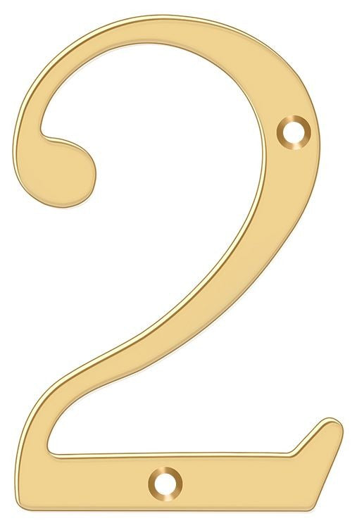 DELTANA Deltana RN6-2 Solid Brass House Number 6