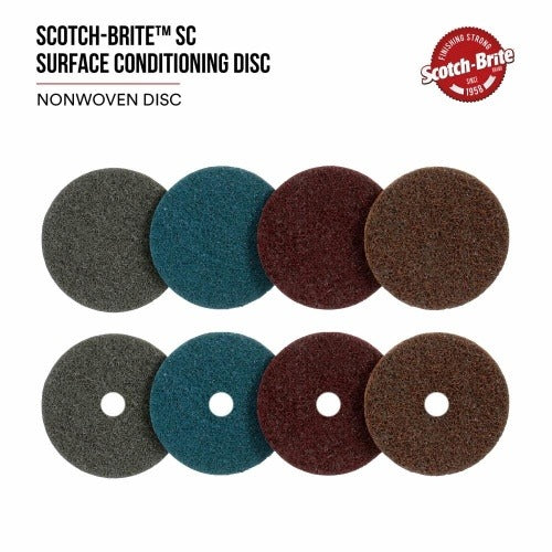 3M 3M 7000000716 Scotch-Brite Surface Conditioning Disc 7in No Hole Medium Aluminum Oxide (7 inches x No Hole / 25 per Case) 3MA048011-00645