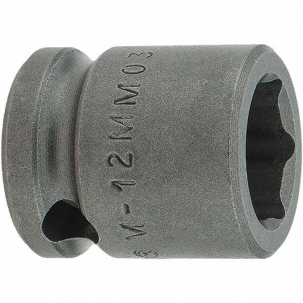 APEX Apex M-12MM03 Impact Socket 1/2 in Drive 12mm 6-point