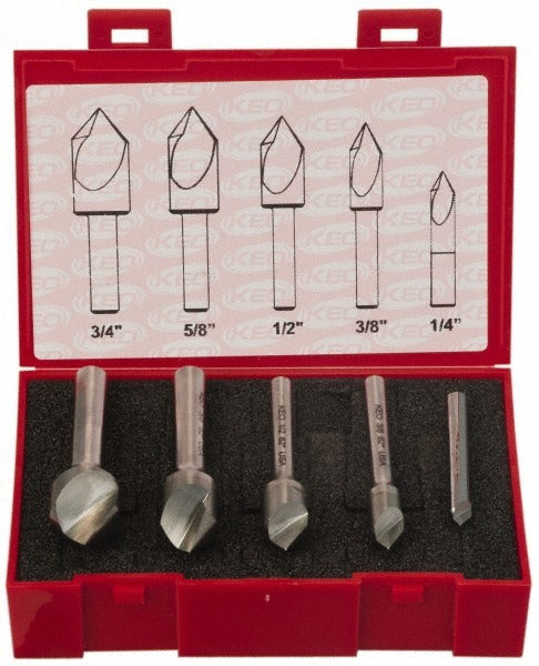 KEO Keo 919-000-987 Countersink Set 5 Pc Solid Carbide Tialn