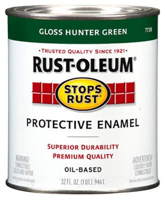 RUST-OLEUM Rust-oleum 7733-502 Dark Hunter Green Enamel Paint Qt