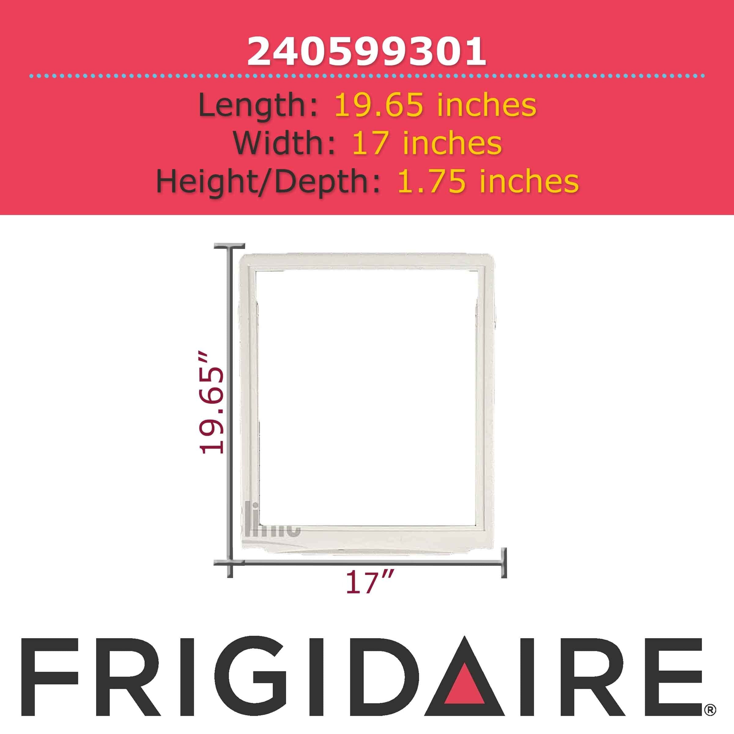 FRIGIDAIRE Frigidaire 240599301 Refrigerator Drawer Cover Frame White
