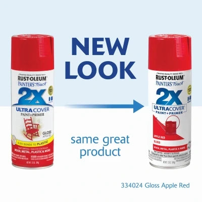 RUST-OLEUM Rust-oleum 334024 Spray Paint Primer Gloss Apple Red 12 Oz