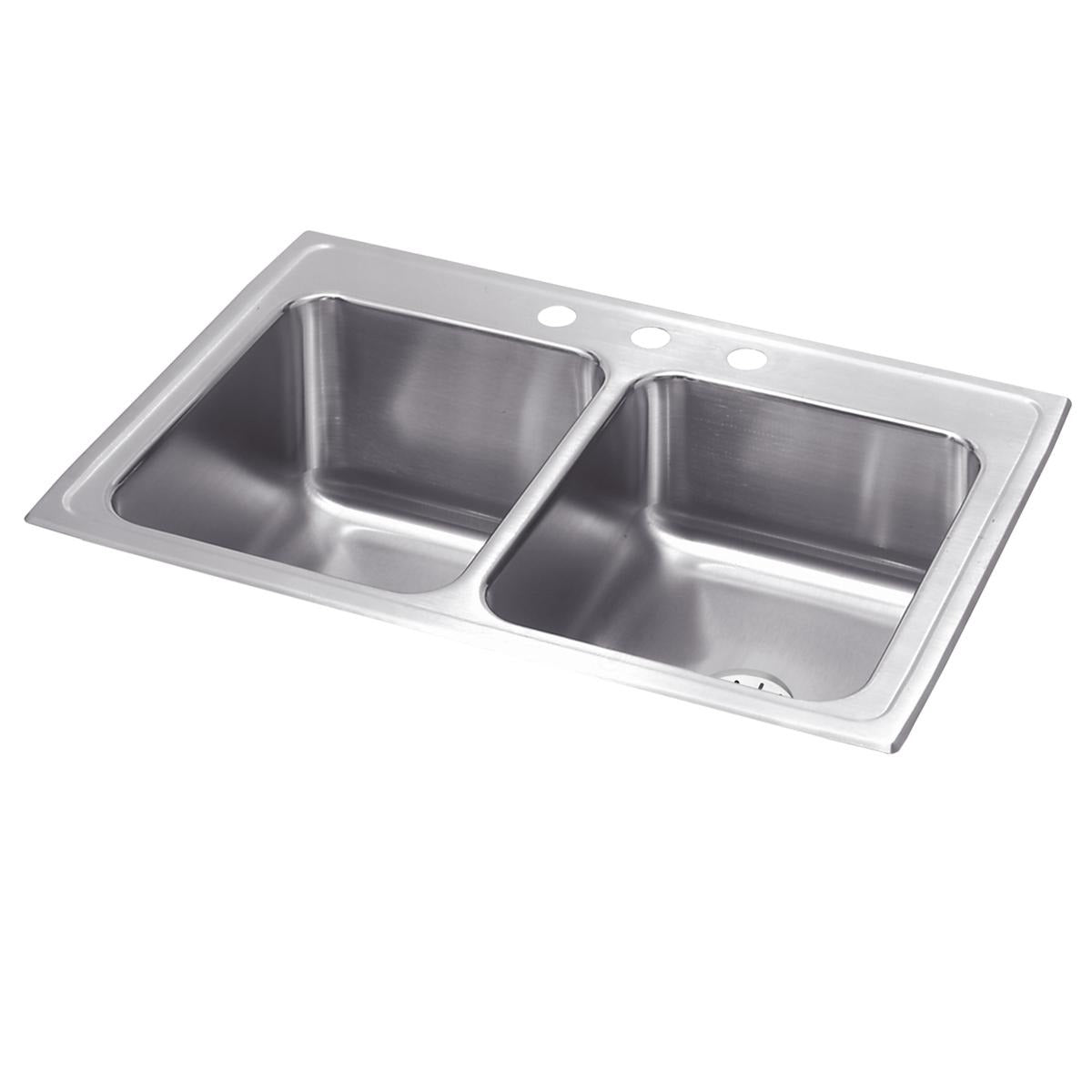 BSC PREFERRED Bsc Preferred STLR3322LPD1 Drop-in Double Bowl Kitchen Sink