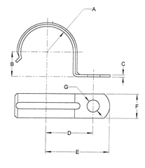 Steel Electric Products 148S 4 Inch 1-Hole Heavy Gauge Steel Threaded Rigid/IMC Strap