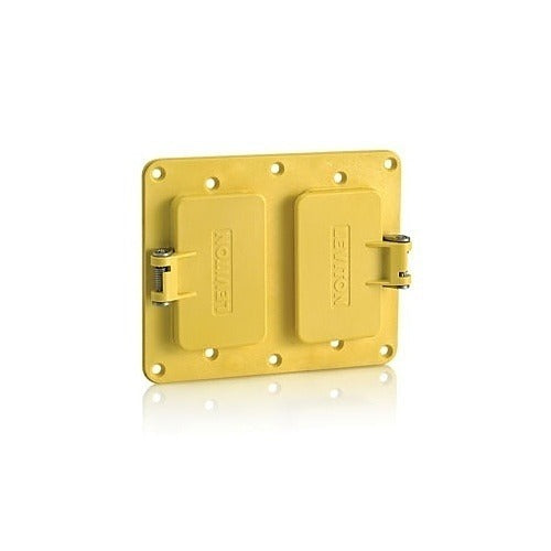 LEVITON Leviton Telcom 3251W-Y 2-gang Gfci Weatherproof Cover