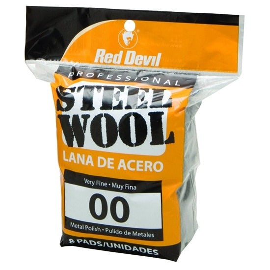 RED DEVIL Red Devil 0322 Steel Wool Very Fine #00 8 Pack
