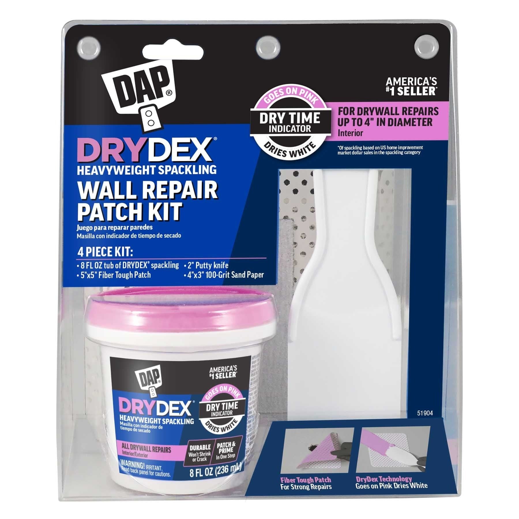 DAP Dap 12345 DryDex Drywall Repair Kit 8 oz (4-Piece)