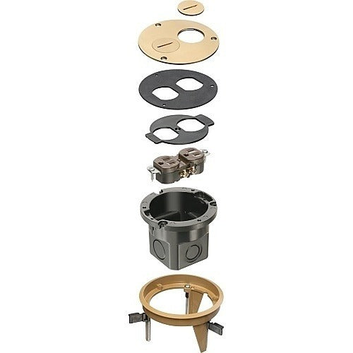 ARLINGTON Arlington Industries FLB4362MB Brass Drop-in Floor Box