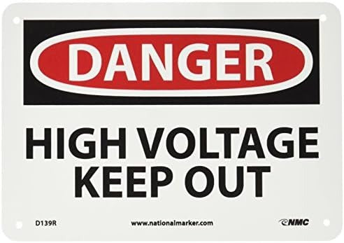 ACCUFORMNMC Accuformnmc D139R Danger High Voltage Keep Out Sign 7 x 10 in