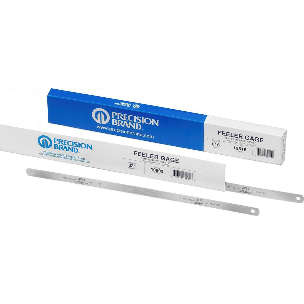 PRECISION BRAND Precision Brand 19K1 Feeler Gage Set 0.0010 Inch 12 Leaves