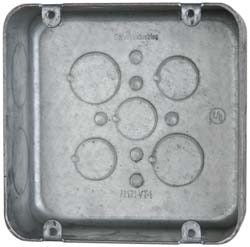 EATON Cooper Crouse-hinds TP836 Square Steel Outlet Box 1 Gang