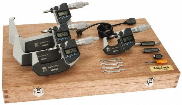 MITUTOYO Mitutoyo 293-963-30 Electronic Outside Micrometer Set 4pc