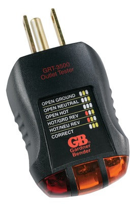 GARDNER BENDER Ecm Industries Llc GRT-3500 Receptacle Tester 7-fault
