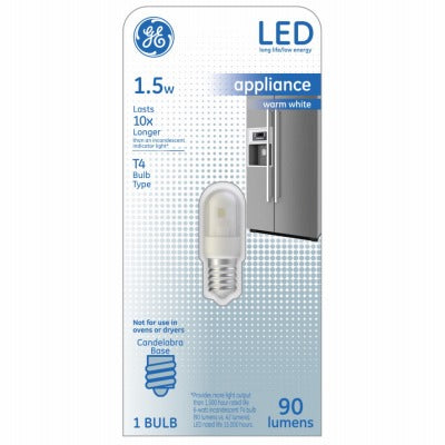 GE G E Lighting 13370 T4 Led Bulb 1W Candelabra Base 3000K