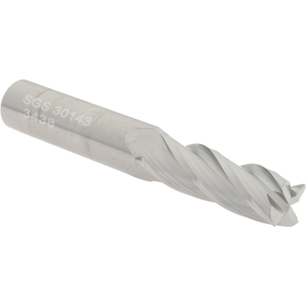 KYOCERA SGS PRECISION TOOLS Sgs 30143 Square End Mill 11/32 in 4 Flute Solid Carbide