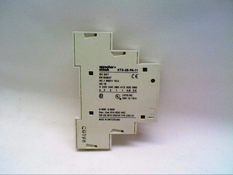 SPRECHER & SCHUH Sprecher & Schuh KT3-25-PA-11 Auxiliary contact 10 A (2 pole) KT325PA11