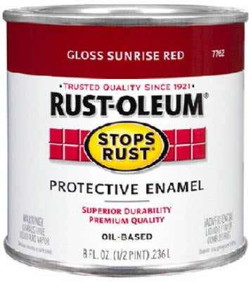 RUST-OLEUM Rust-oleum 7762730 Stops Rust Gloss Paint Sunrise Red
