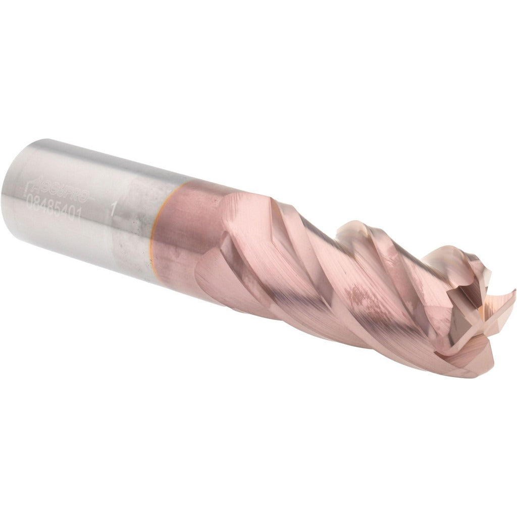 ACCUPRO Accupro 12182978 Corner Radius End Mill 1 in 4 Flute Ticn