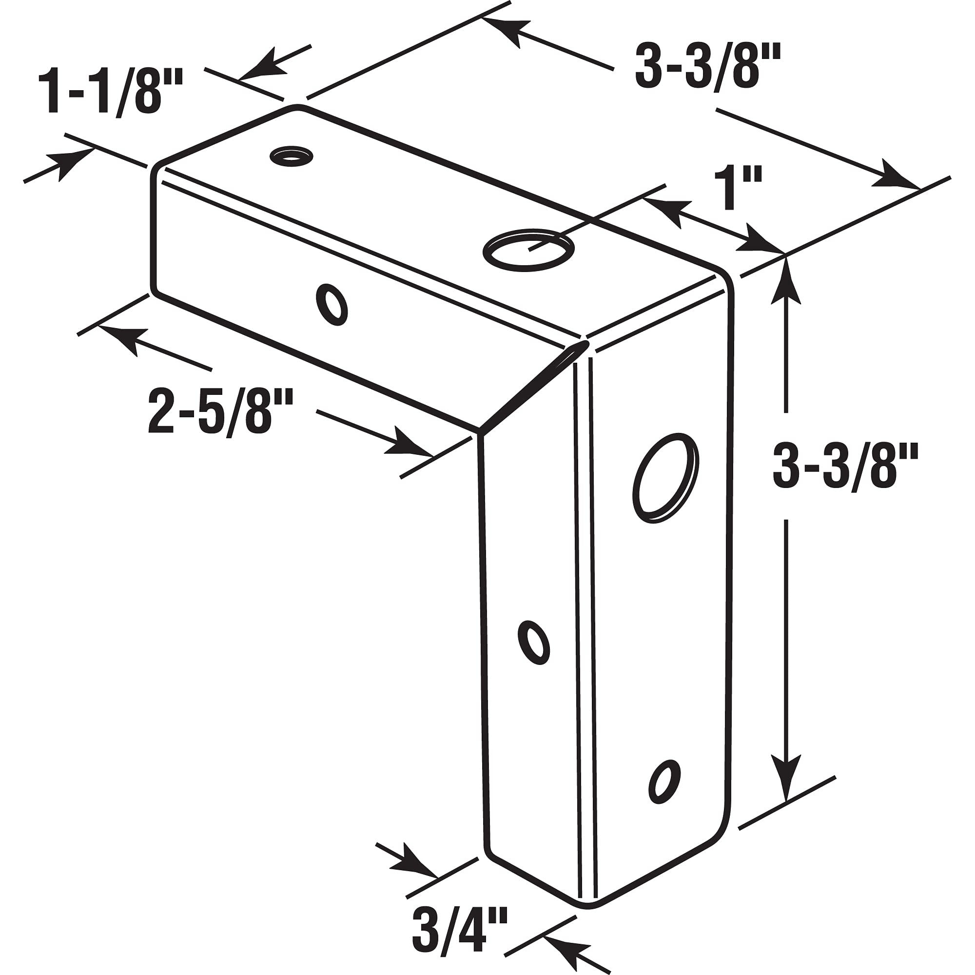 PRIME-LINE Prime-line MP7193 Bi-fold Door Repair Bracket 2 Pack
