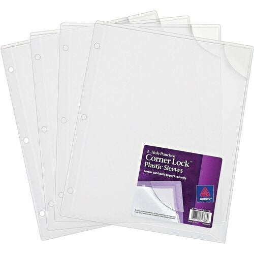 AVERY Avery AVE72269 Binder Sleeves Corner Lock Tab 4 Pack