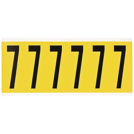 BRADY Brady 3450-7 Number Label 1.5 in x 3.5 in (6 per card)