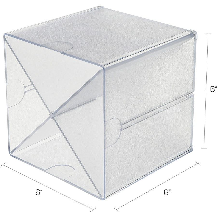 DEFLECTO Deflecto DEF350201 Stackable Cube Organizer 6 x 6 x 7.25 in 1 Each 81154494SEMQ3