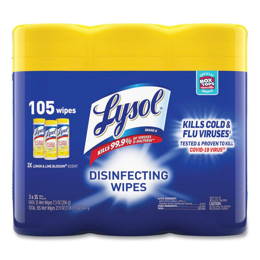 RECKITT Lysol RAC82159PK Disinfecting Wipes 3-pack 35 Count