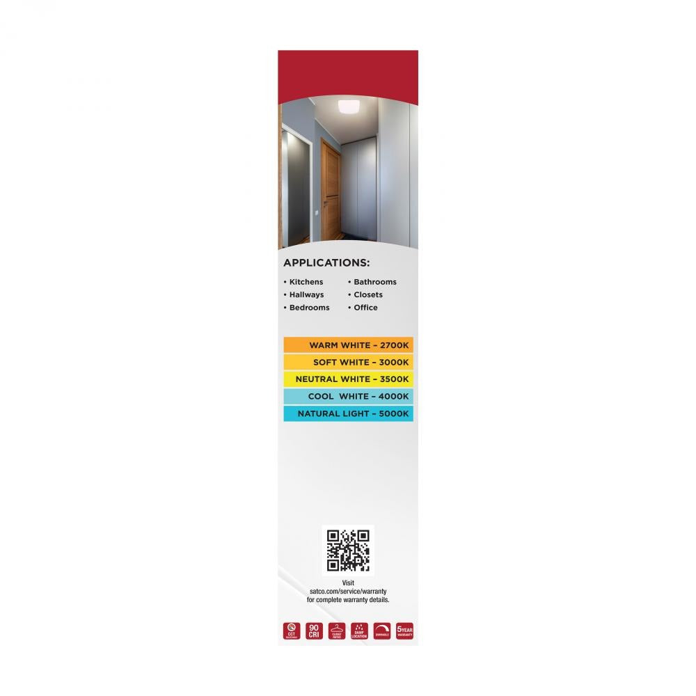SATCO-NUVO Satco-Nuvo 62-1856 14 Inch LED Cloud Fixture 17W (14 Inch) 62-1856