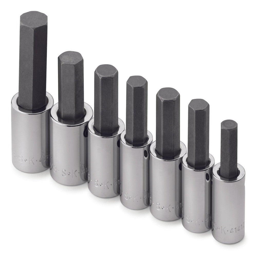 PARKER Sk 41227 Hex Bit Socket Set 1/2 in Drive 7 Pc