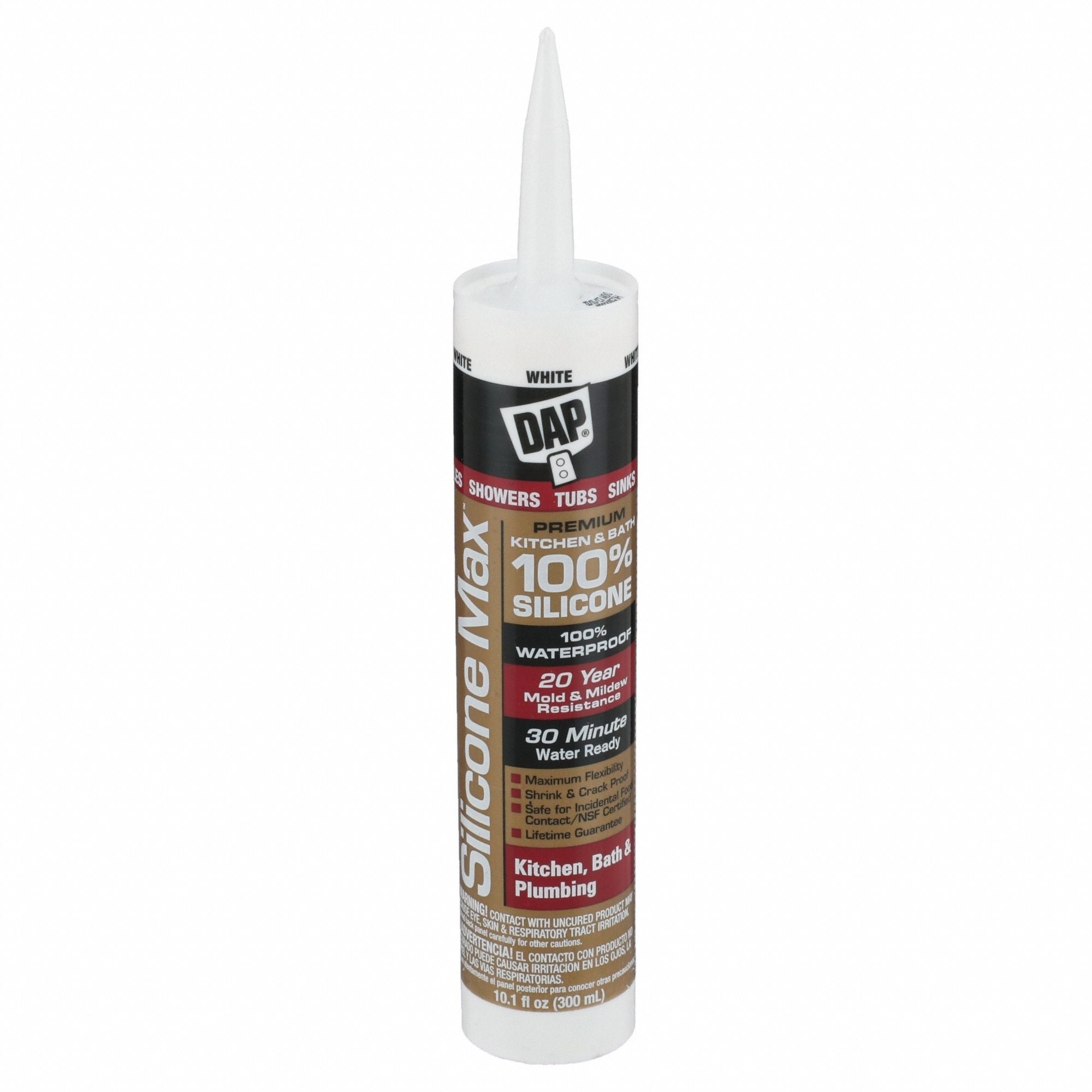 DAP Dap 7079808667 Kitchen & Bath Sealant Silicone Rubber Base 10.8 oz Cartridge
