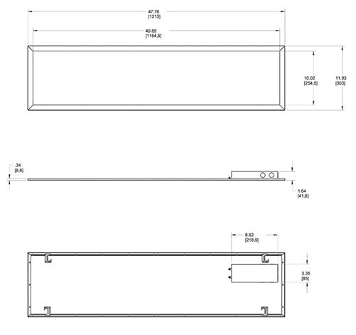 RAB LIGHTING Rab Lighting EZPAN1X4-40N/D10 Edgelit Panel 40W (1x4) Recessed Dimmable
